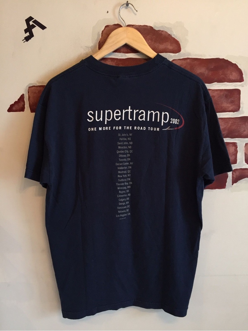 Supertramp 2002 'One More For The Road' Navy Tour Tee vintage large - Picture 2 of 7